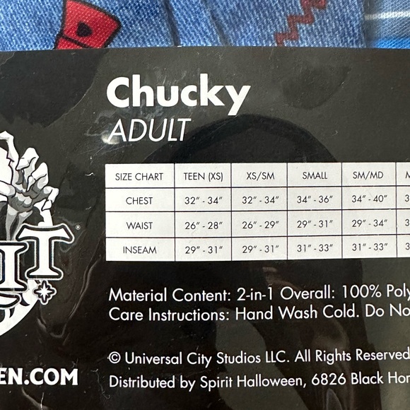 Chucky Hallwoeen Costume with wig - Picture 5 of 8